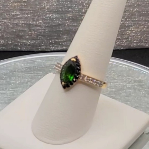 NEW Natural Chrome Diopside & Multi Gemstone Ring Size 9 - Picture 6 of 16
